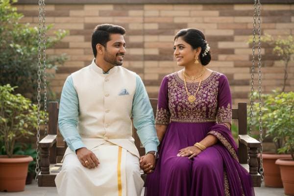Tamil matrimony couple after marriage